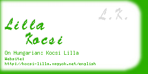 lilla kocsi business card